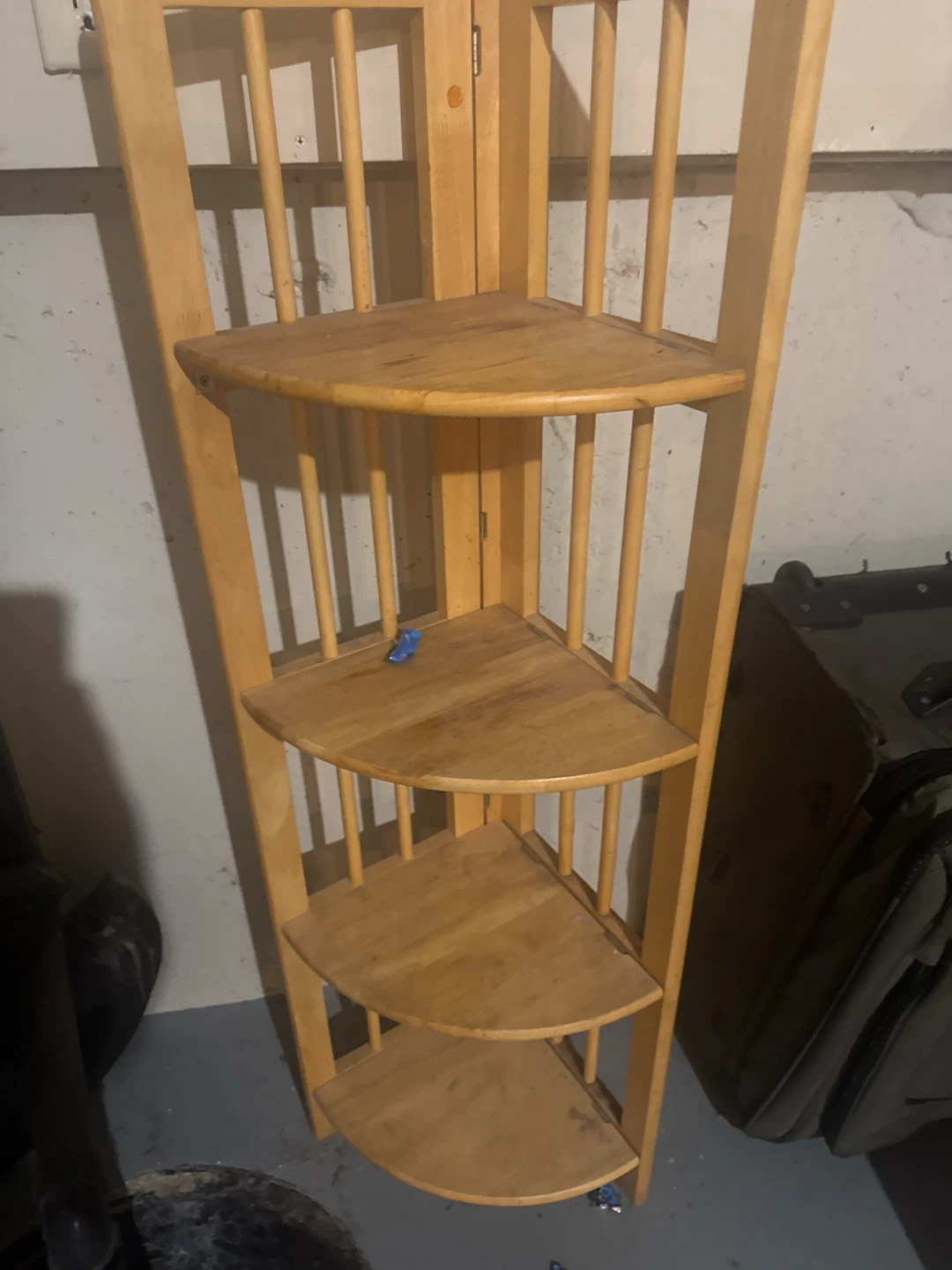 Wooden Corner Shelf Unit