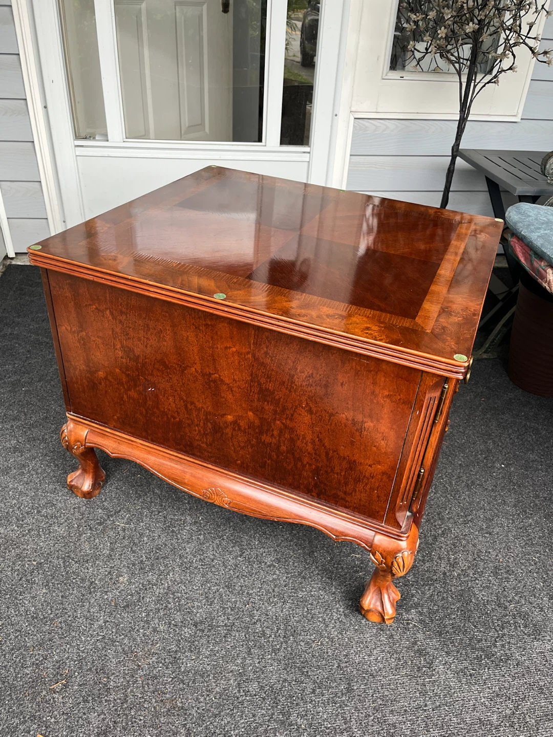 Vintage Wooden Side Table with Cabinet - photo 4