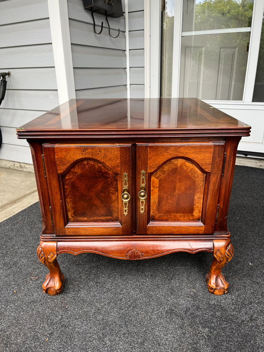 Vintage Wooden Side Table with Cabinet - photo 5