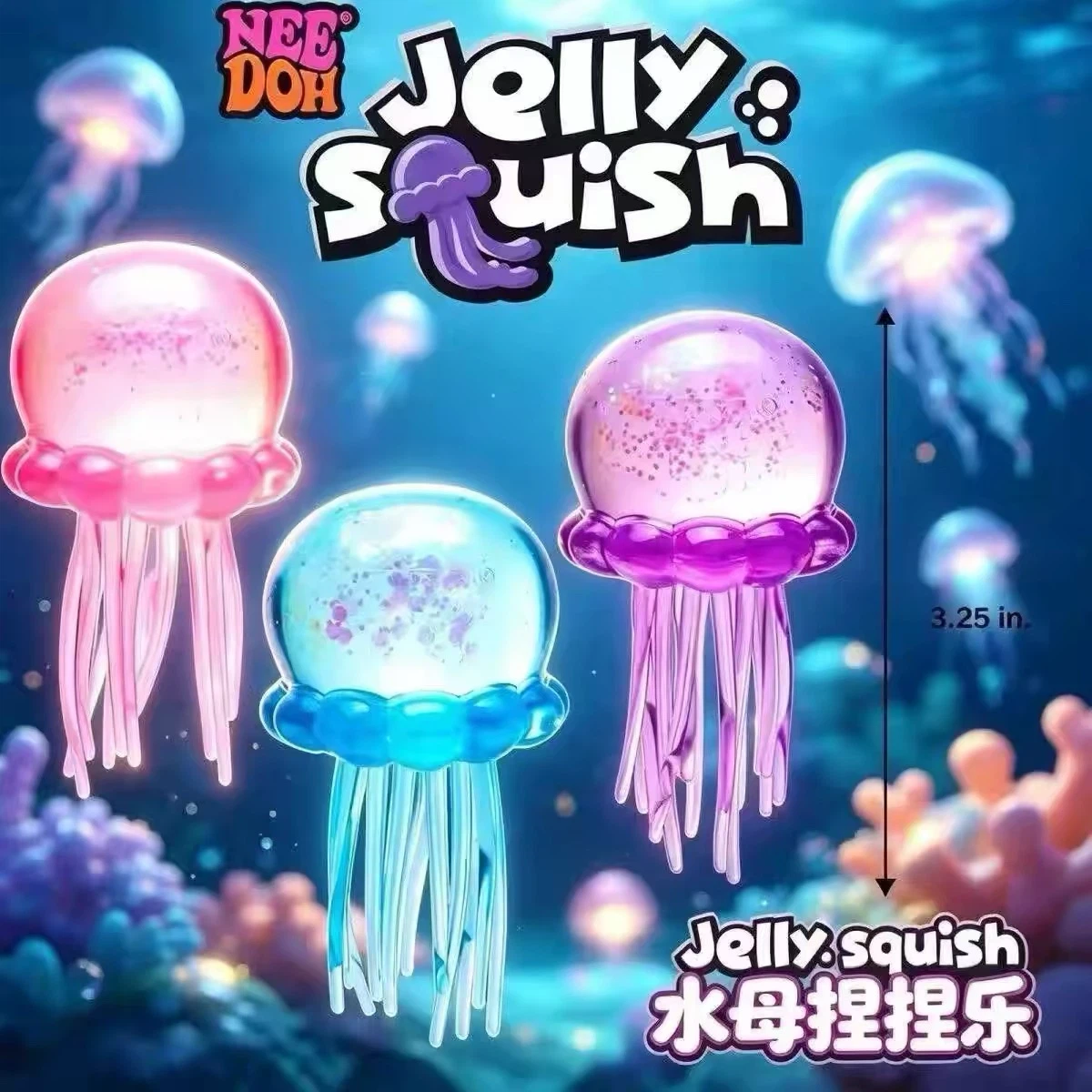 Nee Doh Jelly Squish Jellyfish Toy