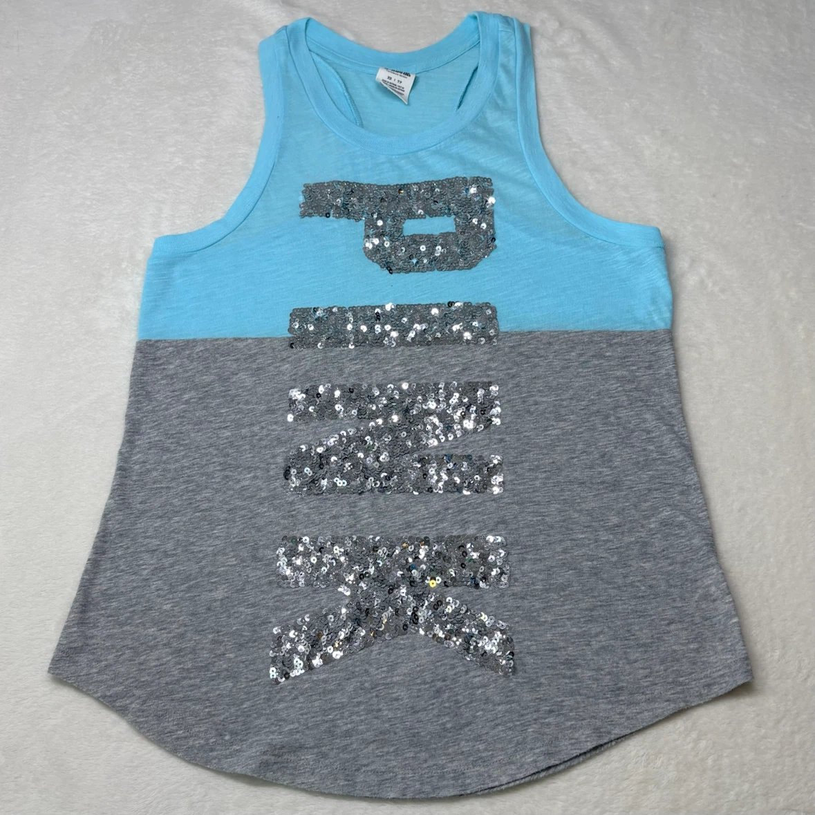 Victoria's Secret PINK Sequin Colorblock Racerback Tank Top XS - photo 2