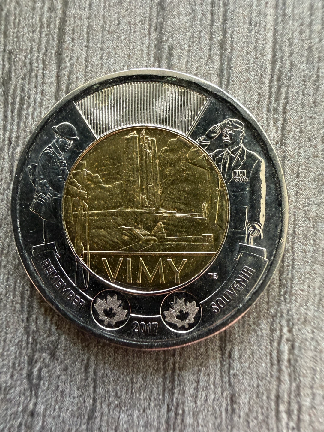 Canada 2 Dollar Vimy Ridge Commemorative Coin 2017