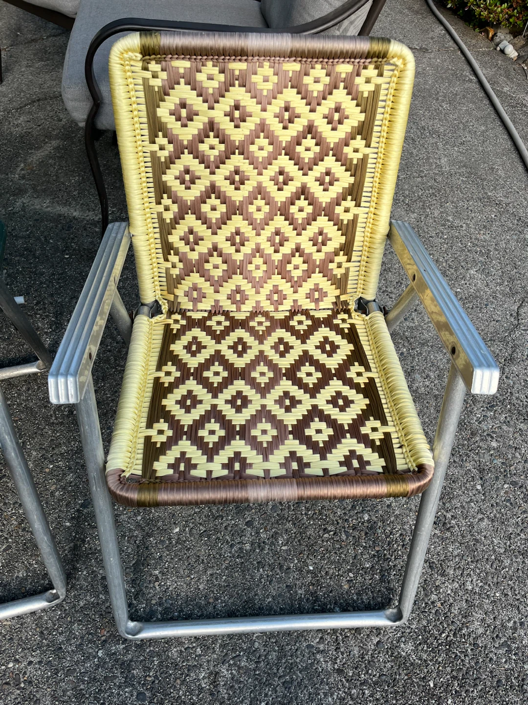 Vintage Webbed Folding Lawn Chairs (2) - Made in Canada - photo 3