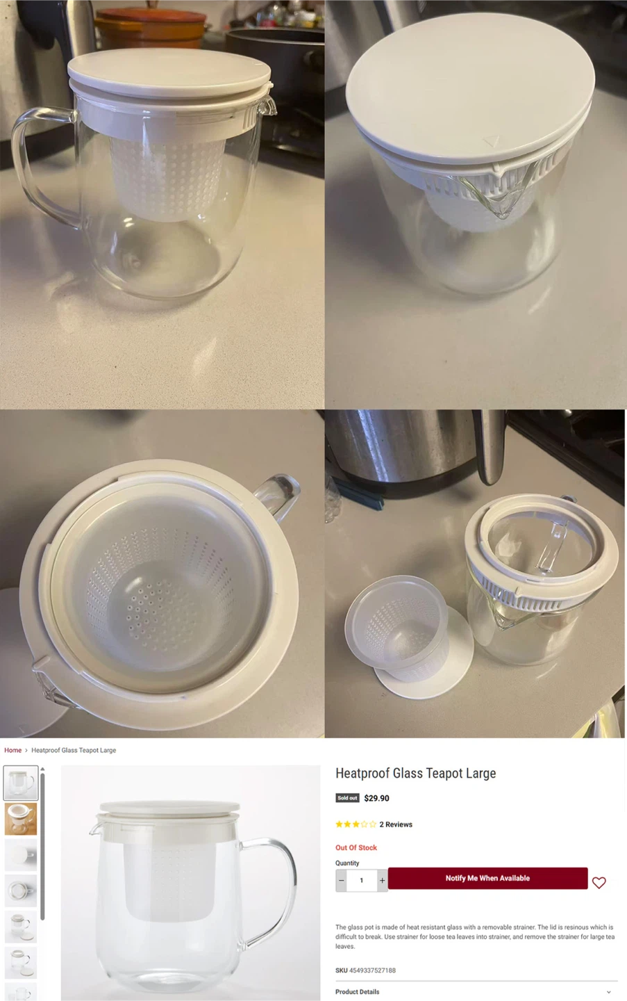 Decluttering - MUJI Heatproof Glass Teapot Large