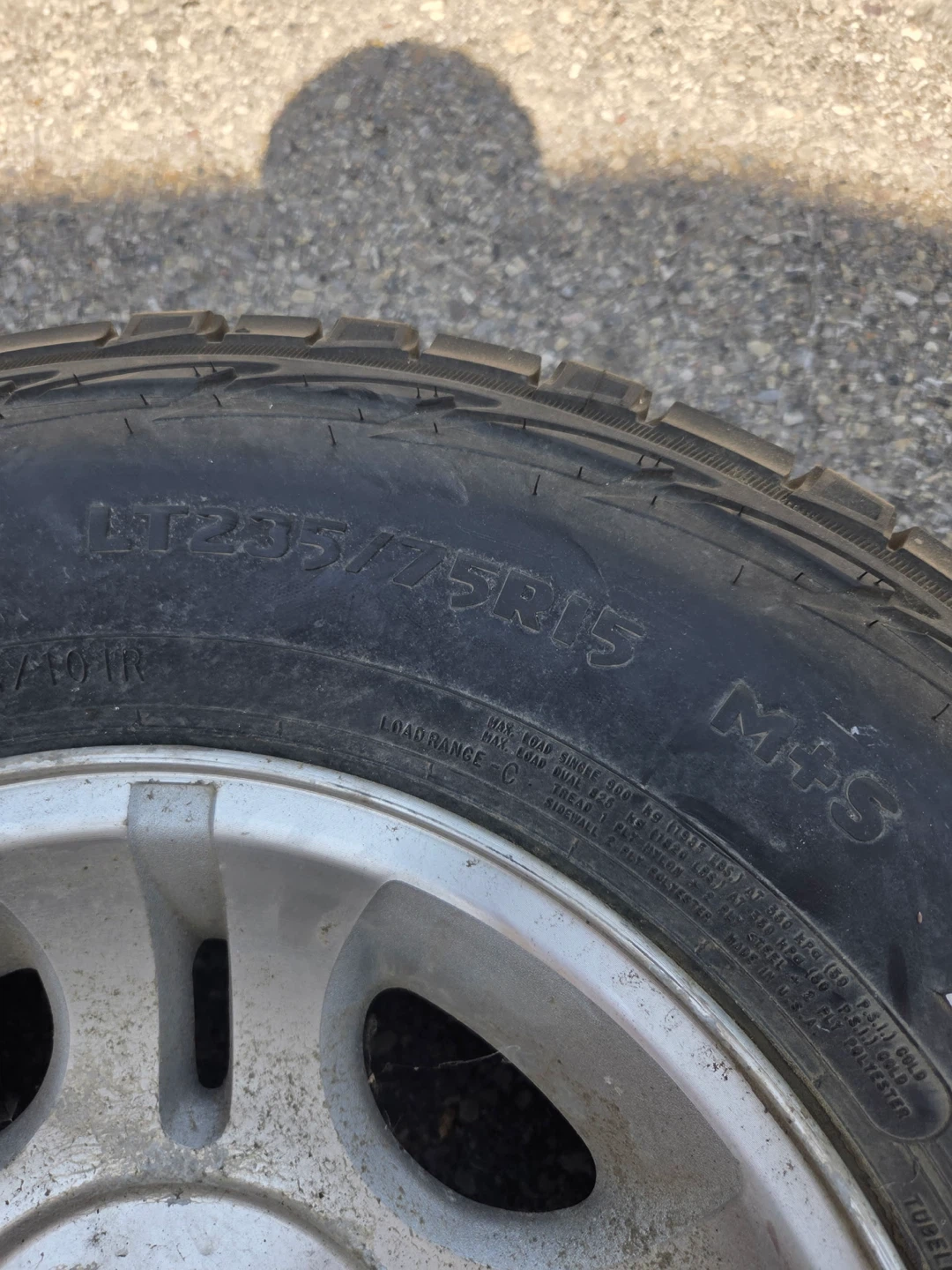 LT235/75R15 M+S Tires on Rims - photo 3