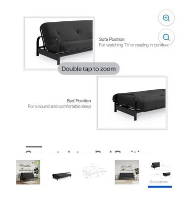 Black Futon Sofa - photo 4