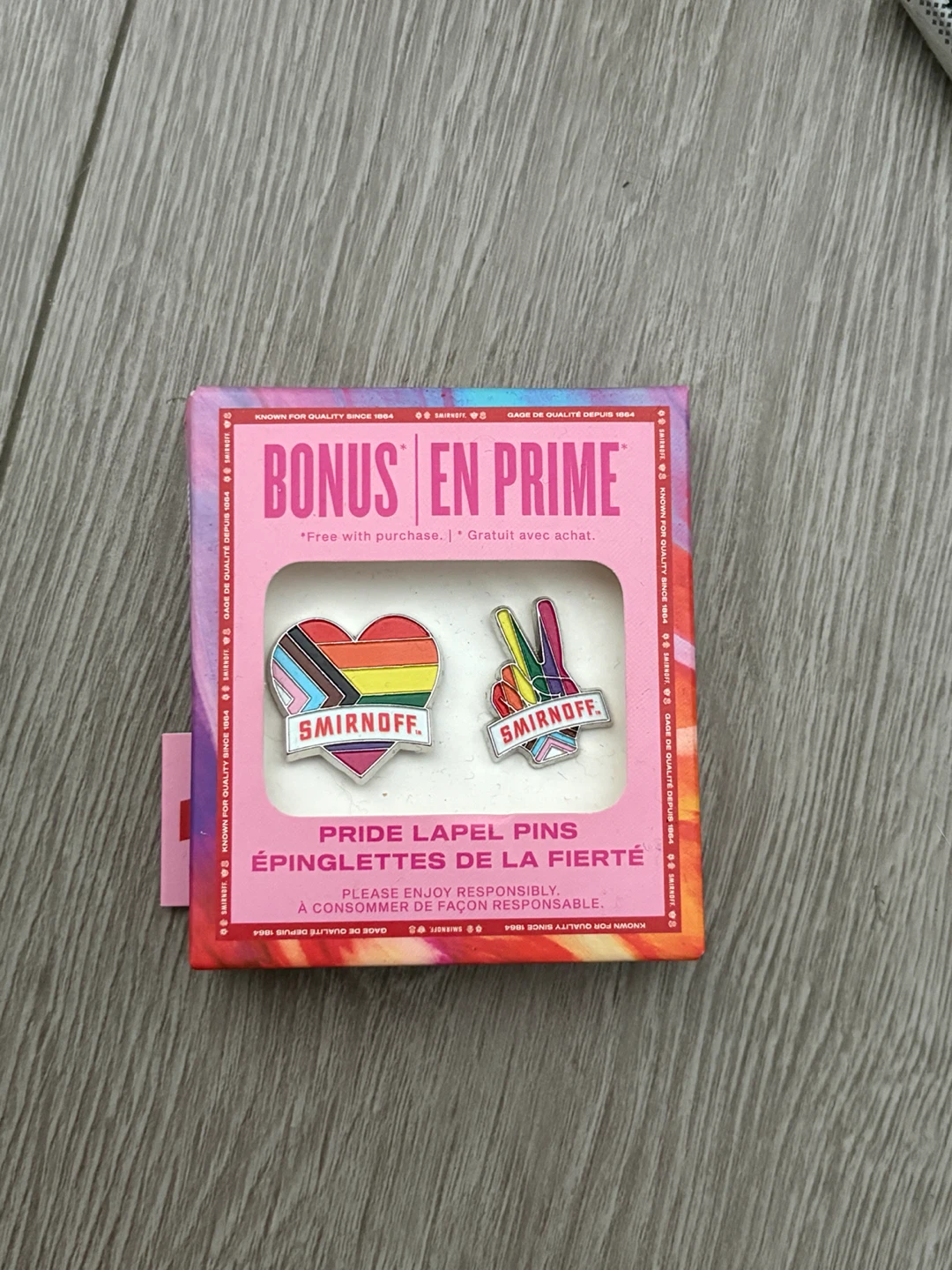 Smirnoff Pride Lapel Pins Set