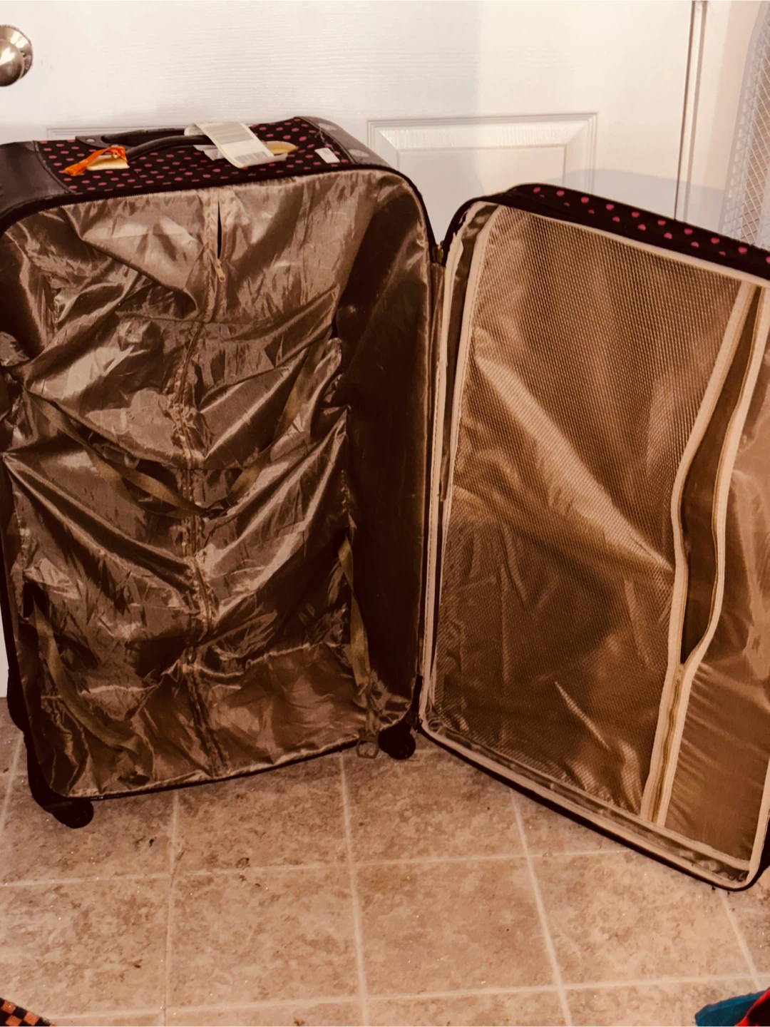 Amber Polka Dot Rolling Suitcase - photo 4