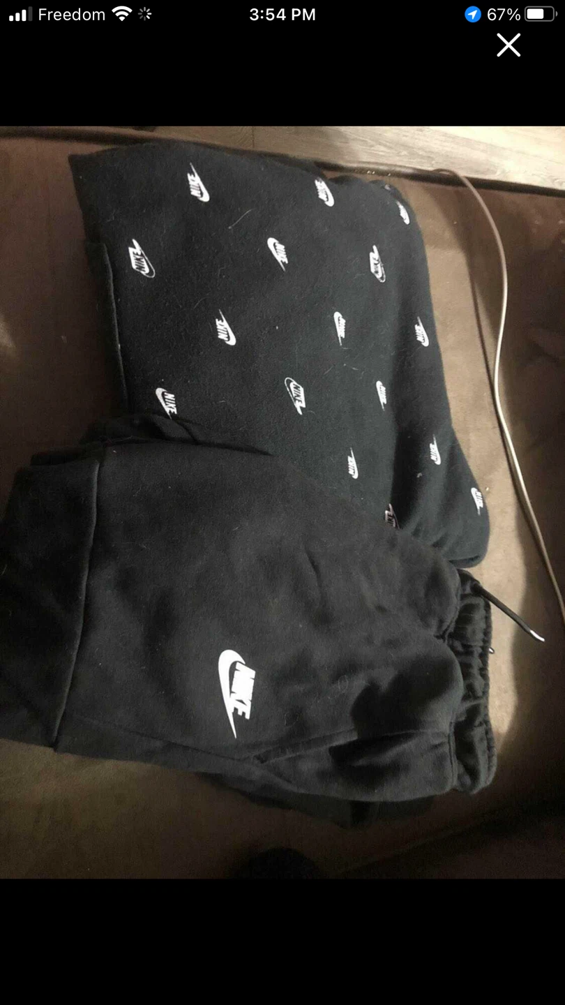 Nike All-Over Logo Joggers Size small (8-10)