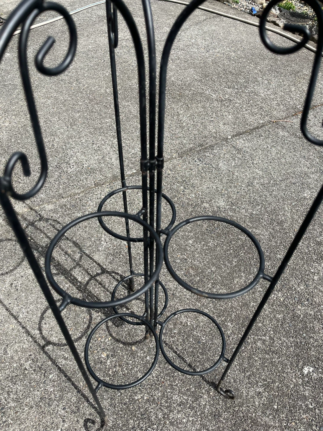 Wrought iron foldable vintage plant stand - photo 4