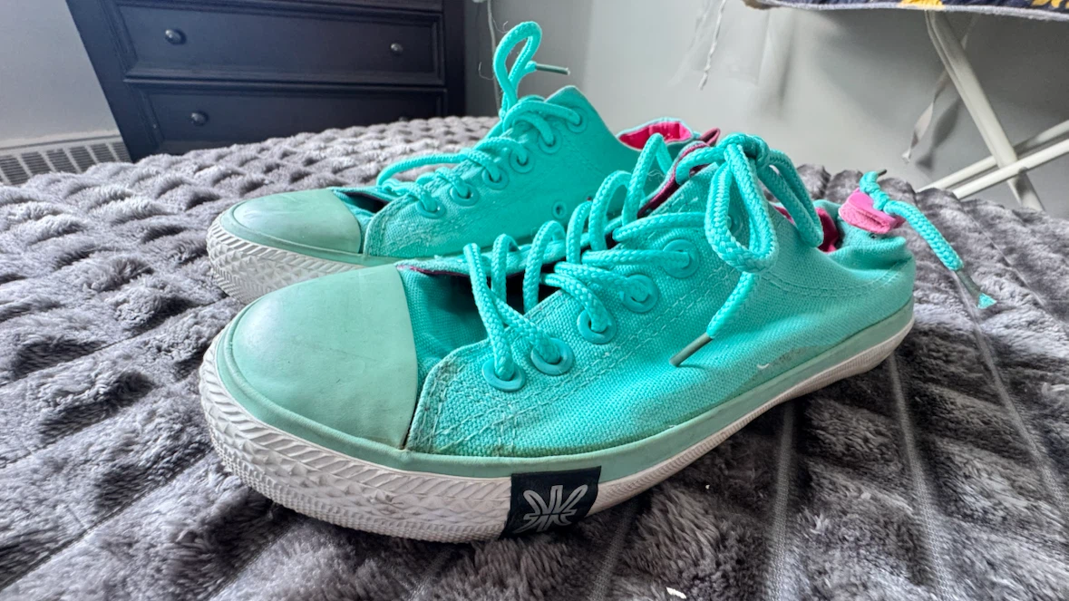Kenox Teal Canvas Low Top Sneakers