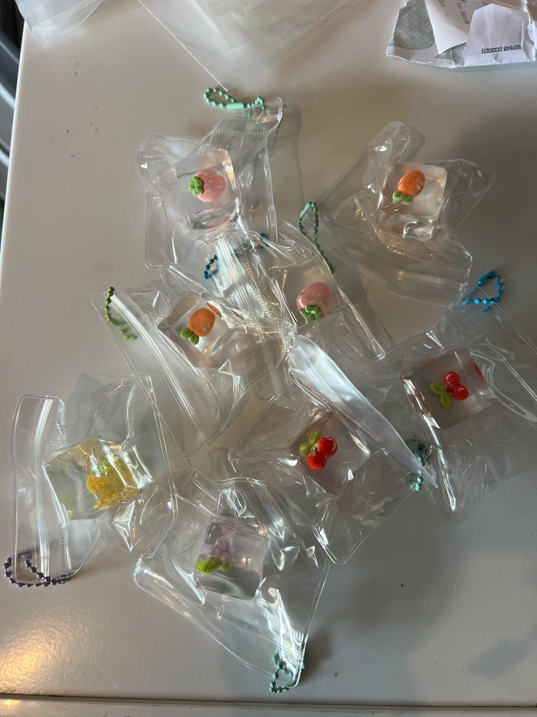 Cute Miniature Fruit & Flower Charms with Keychains