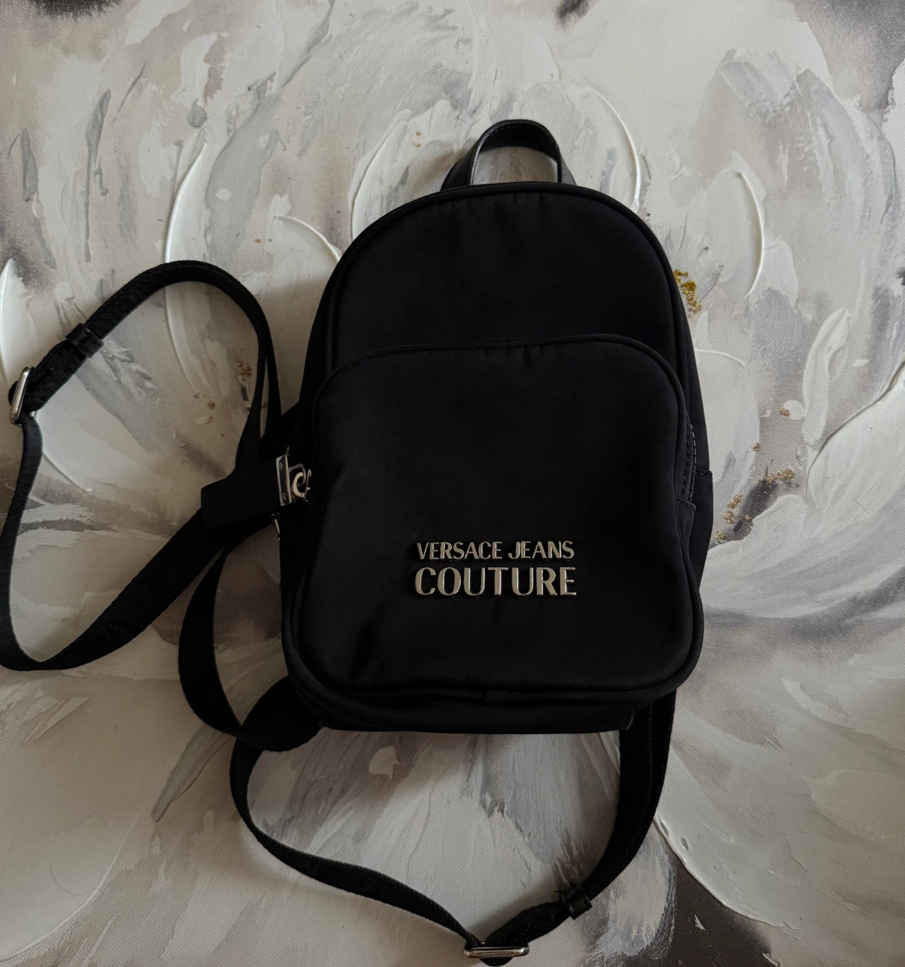 Versace Jeans Couture Black Nylon Backpack