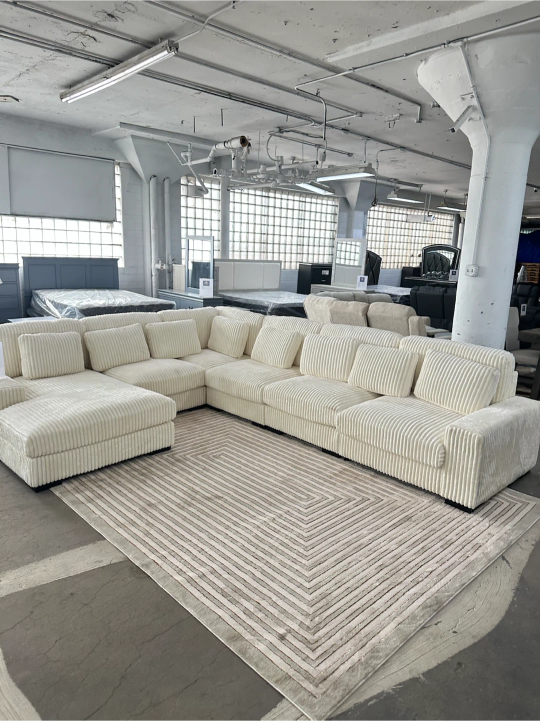 Brand new WHITE L shape sectional