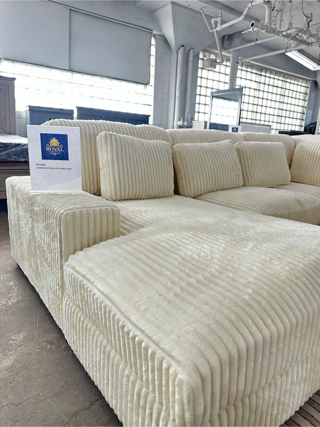 Brand new WHITE L shape sectional - photo 2