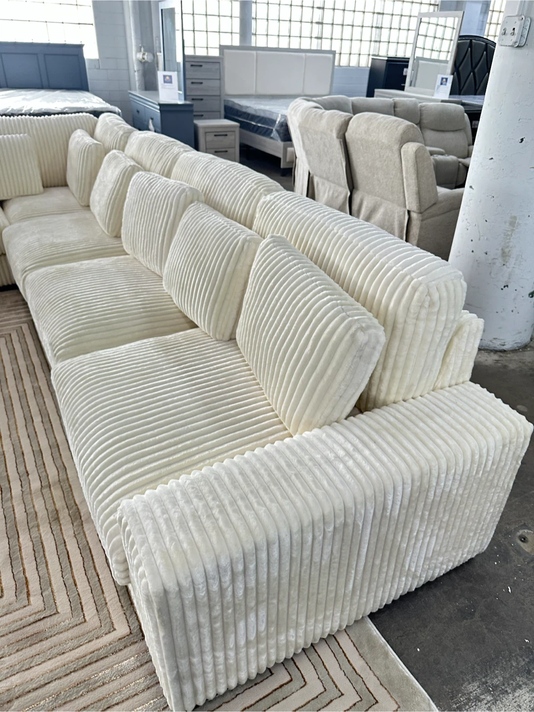 Brand new WHITE L shape sectional - photo 3