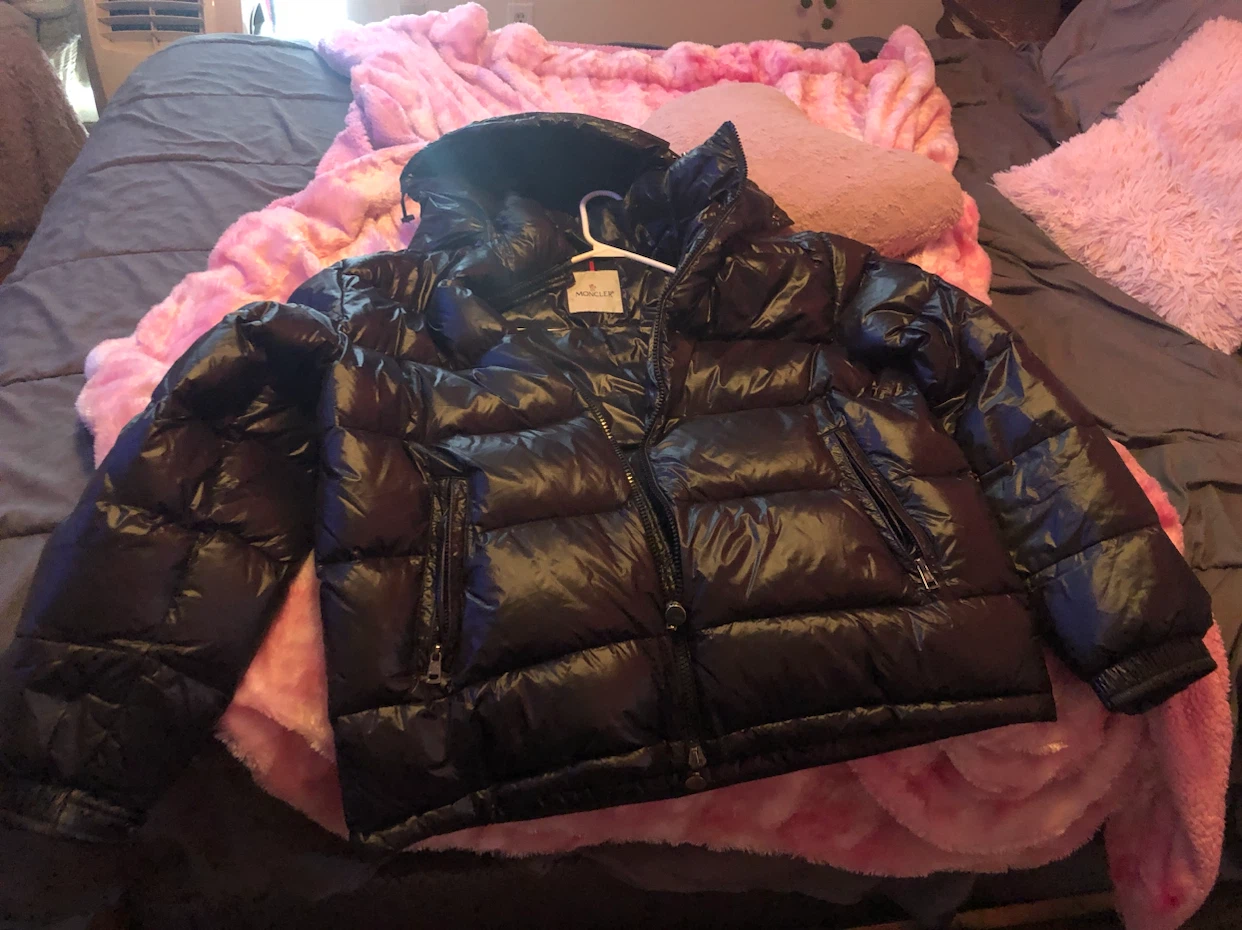 Moncler Maya Black Puffer Jacket (size 7 fits XL)