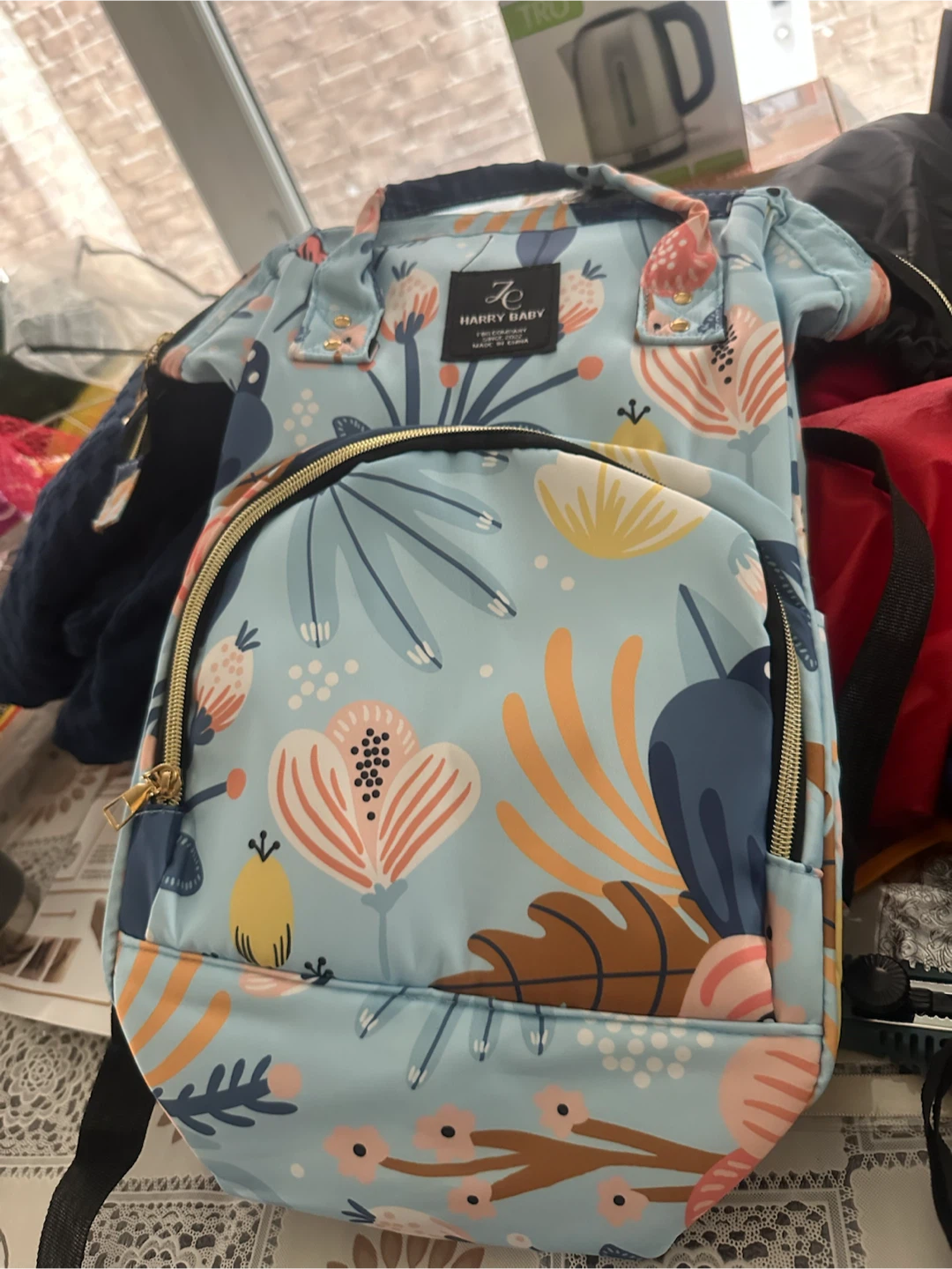 Brand new Diaper Bag Backpack - Blue Floral