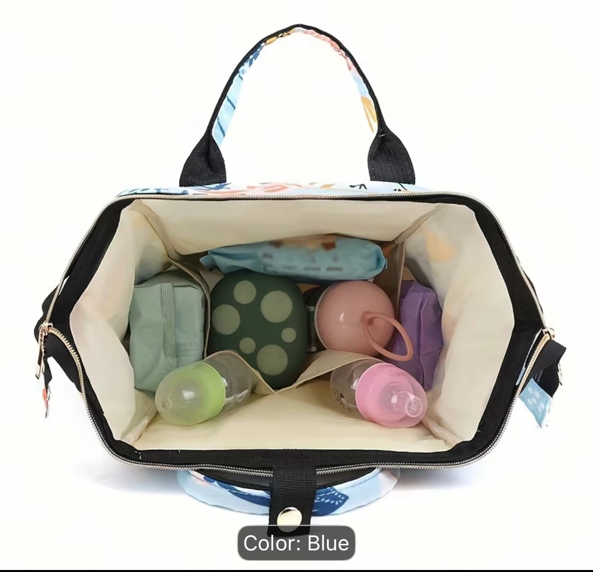 Brand new Diaper Bag Backpack - Blue Floral - photo 4