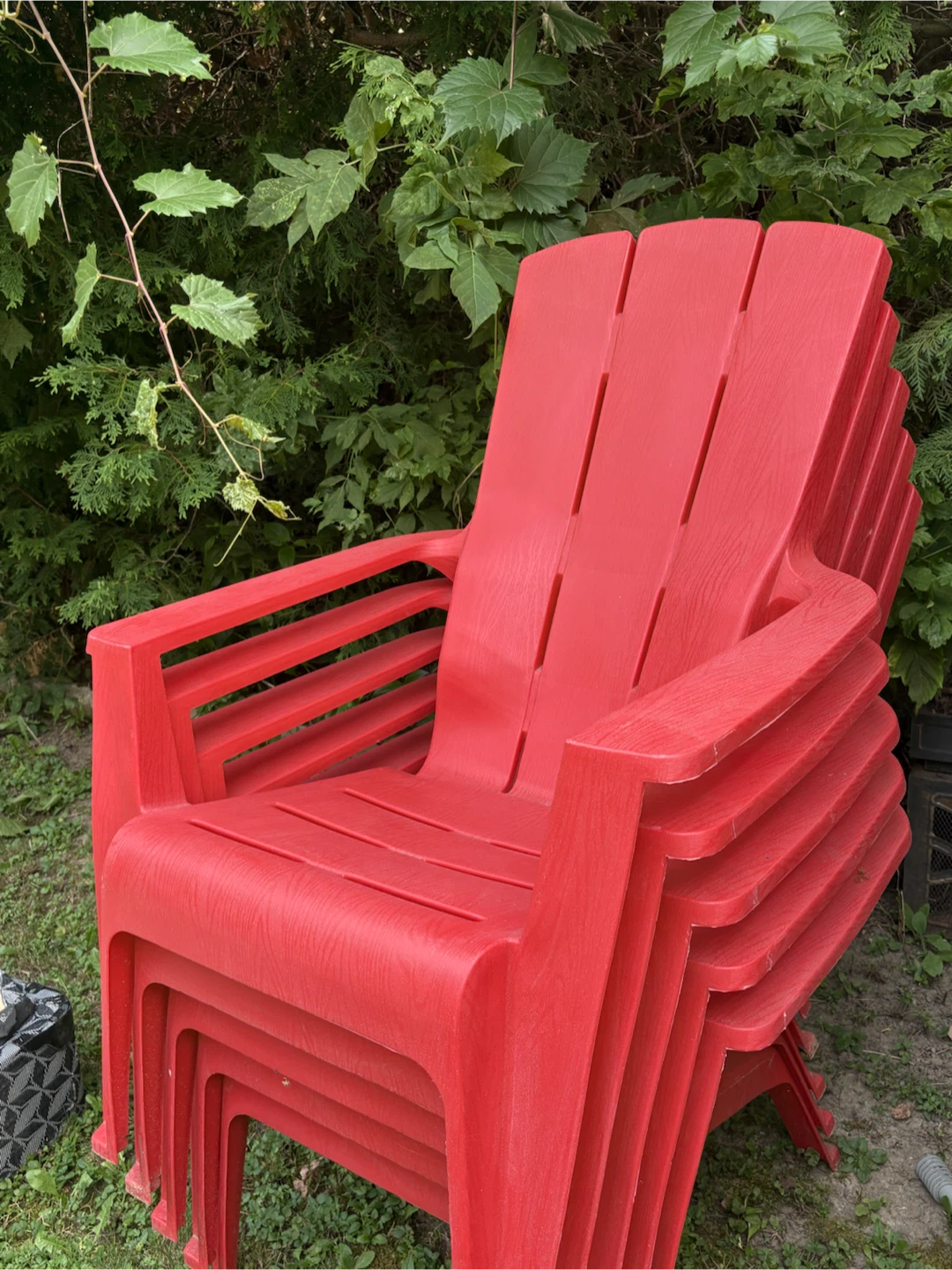 Red Adirondack Chairs