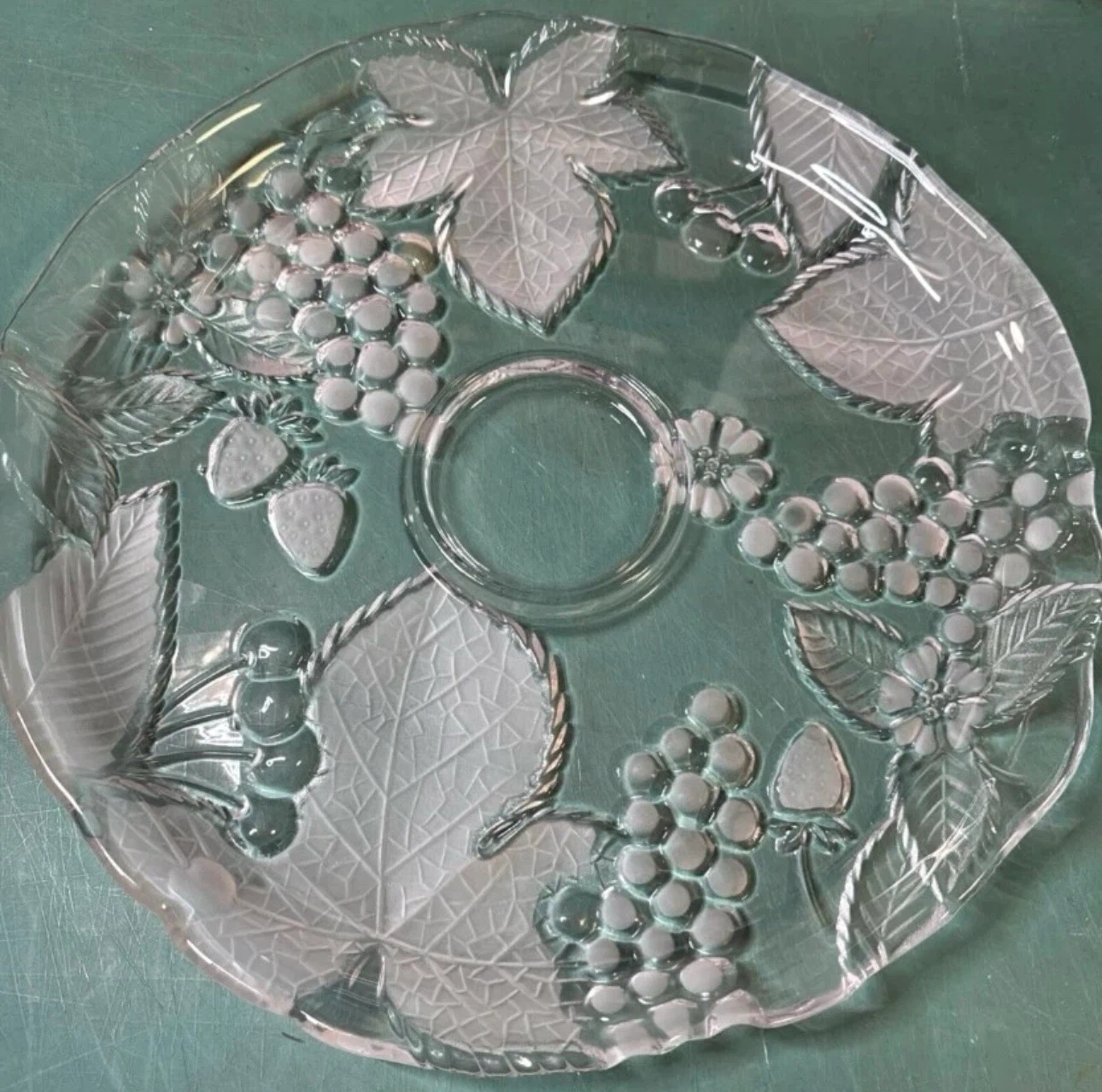 Vintage Mikasa Chablis Clear Glass Platter / Cheese & Fruit - photo 4