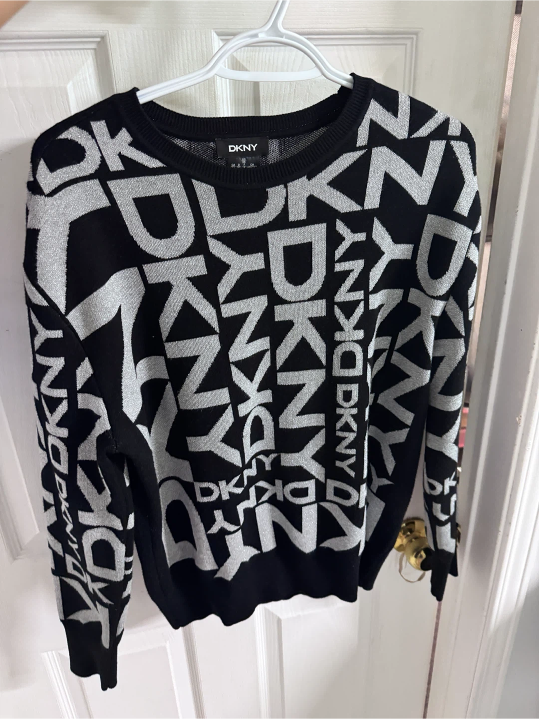 DKNY All-Over Logo Crewneck Sweater XS - photo 2