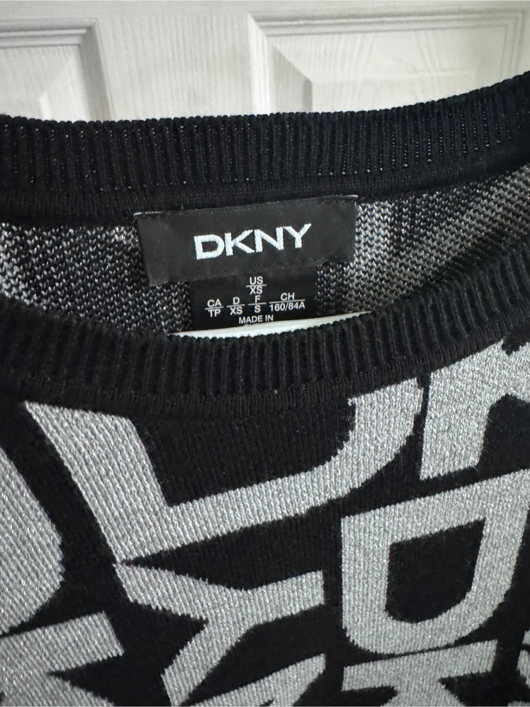 DKNY All-Over Logo Crewneck Sweater XS - photo 3