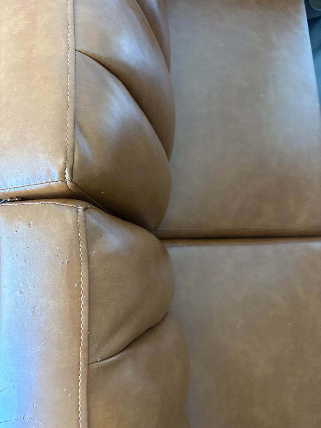 Convertible Faux-Leather Futon Sofa – Clean, Fully Functional - photo 4