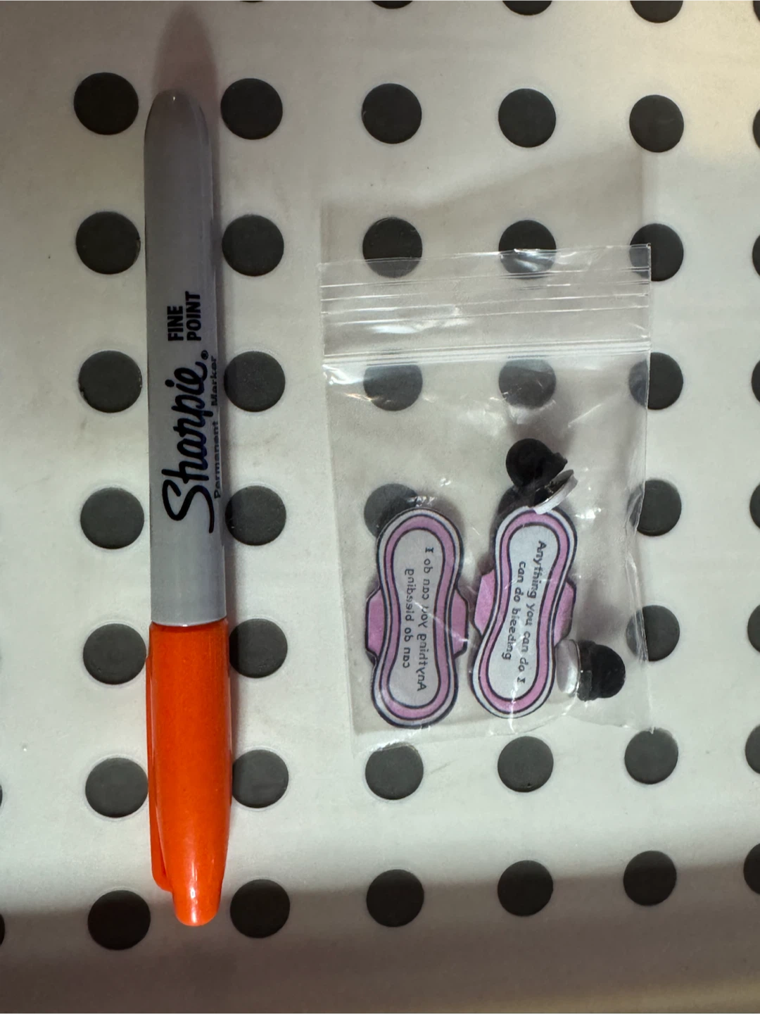 Two Inspirational Pad/Period Charms - photo 2