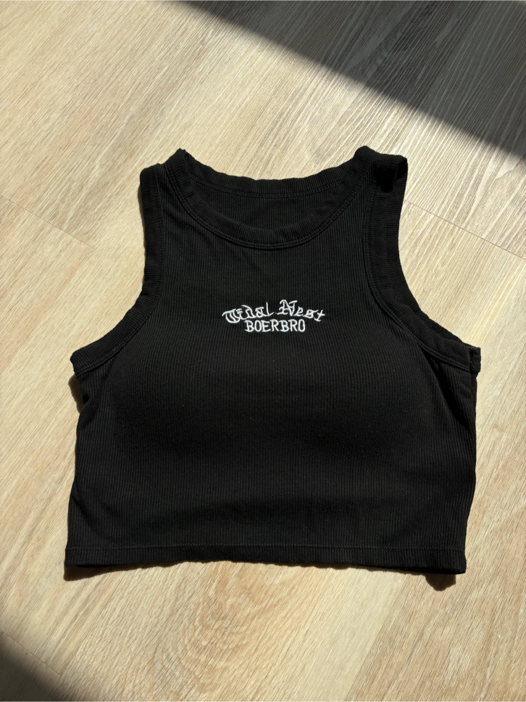 XXS - Black Ribbed Cropped Tank Top 🖤