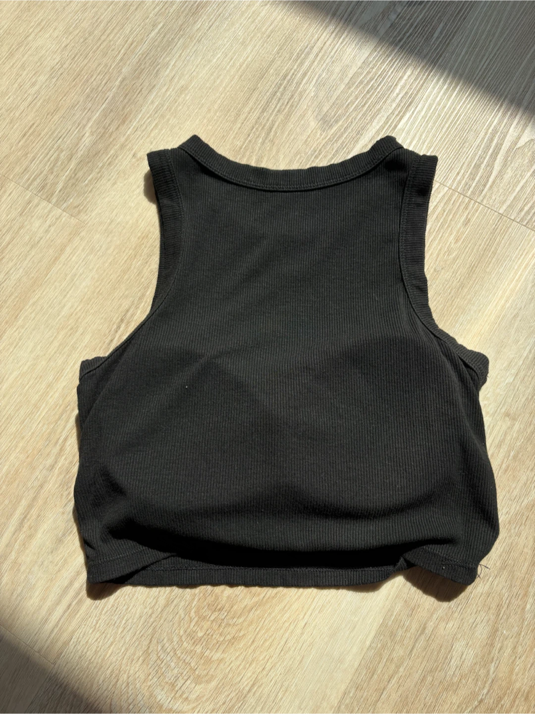 XXS - Black Ribbed Cropped Tank Top 🖤 - photo 2