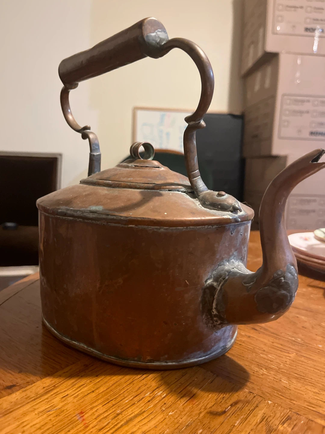 Vintage Copper Kettle with copperHandle