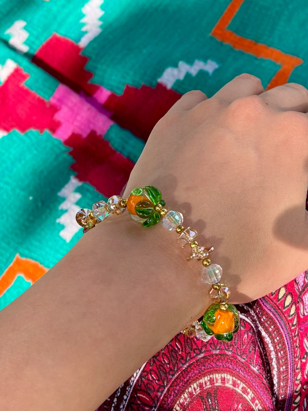 NEW Good Luck 🤞 Bracelet with Persimmon Charms - photo 5