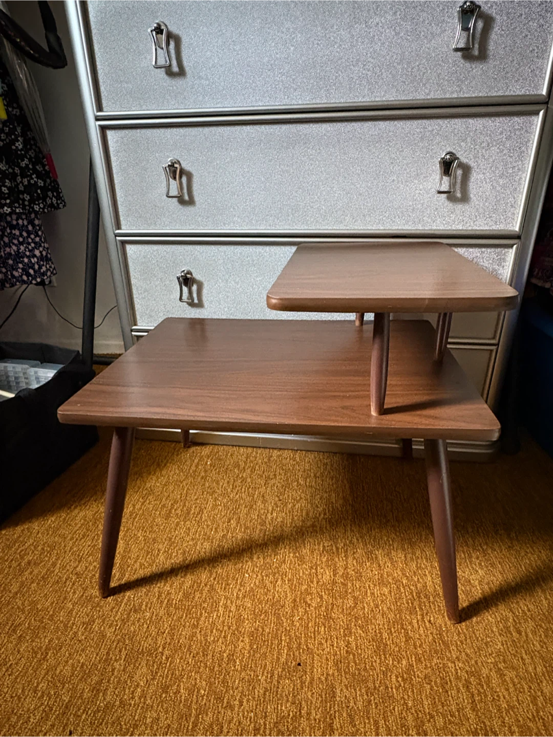 Vintage Mid Century Modern Tiered End Table - photo 4