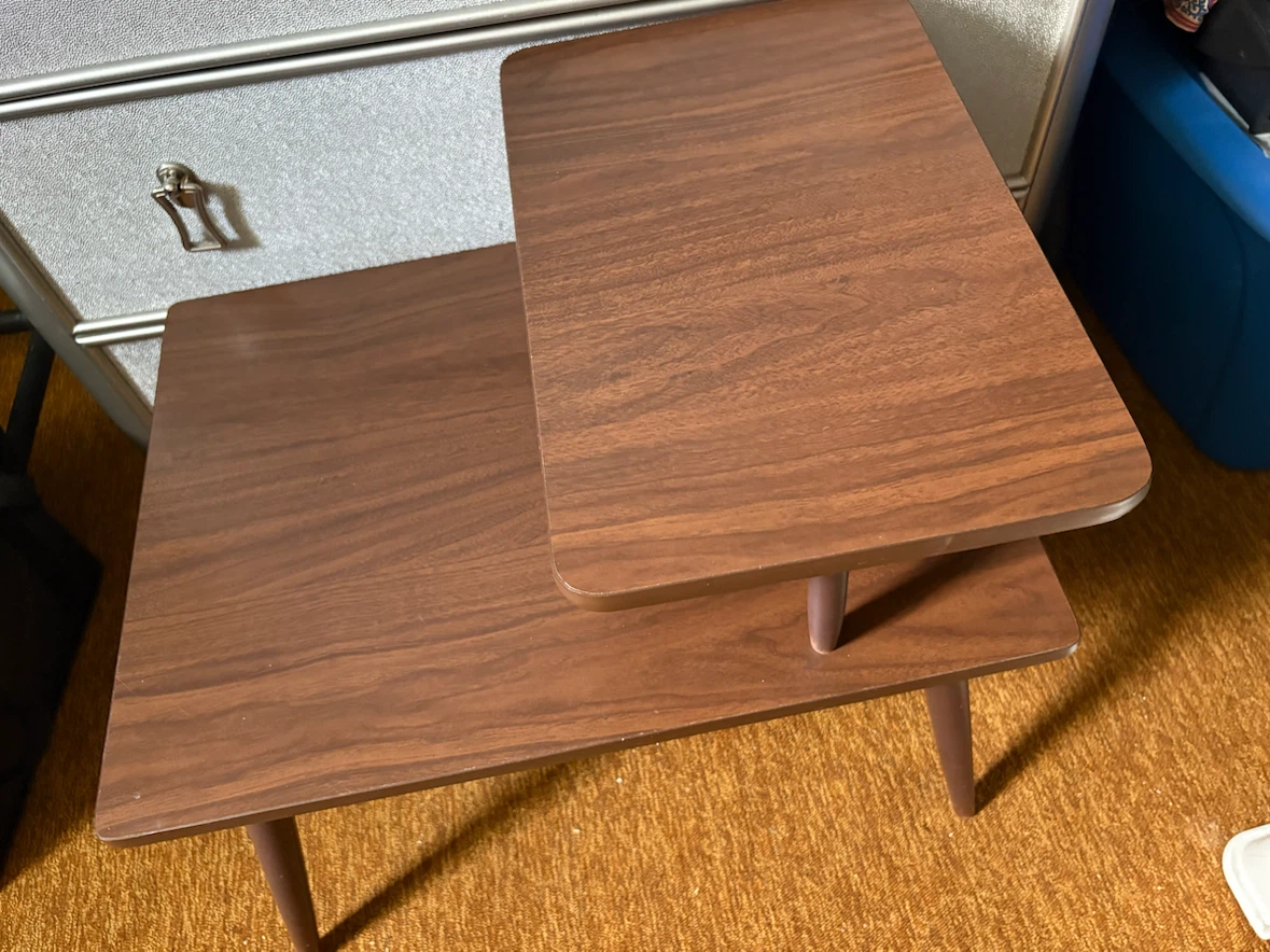 Vintage Mid Century Modern Tiered End Table - photo 5