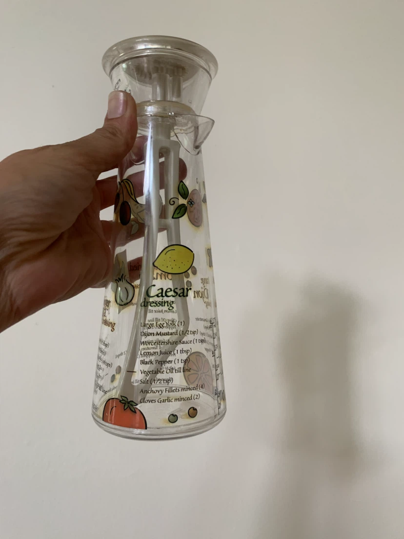 Vintage plastic Salad Dressing Shaker with Recipes - photo 4