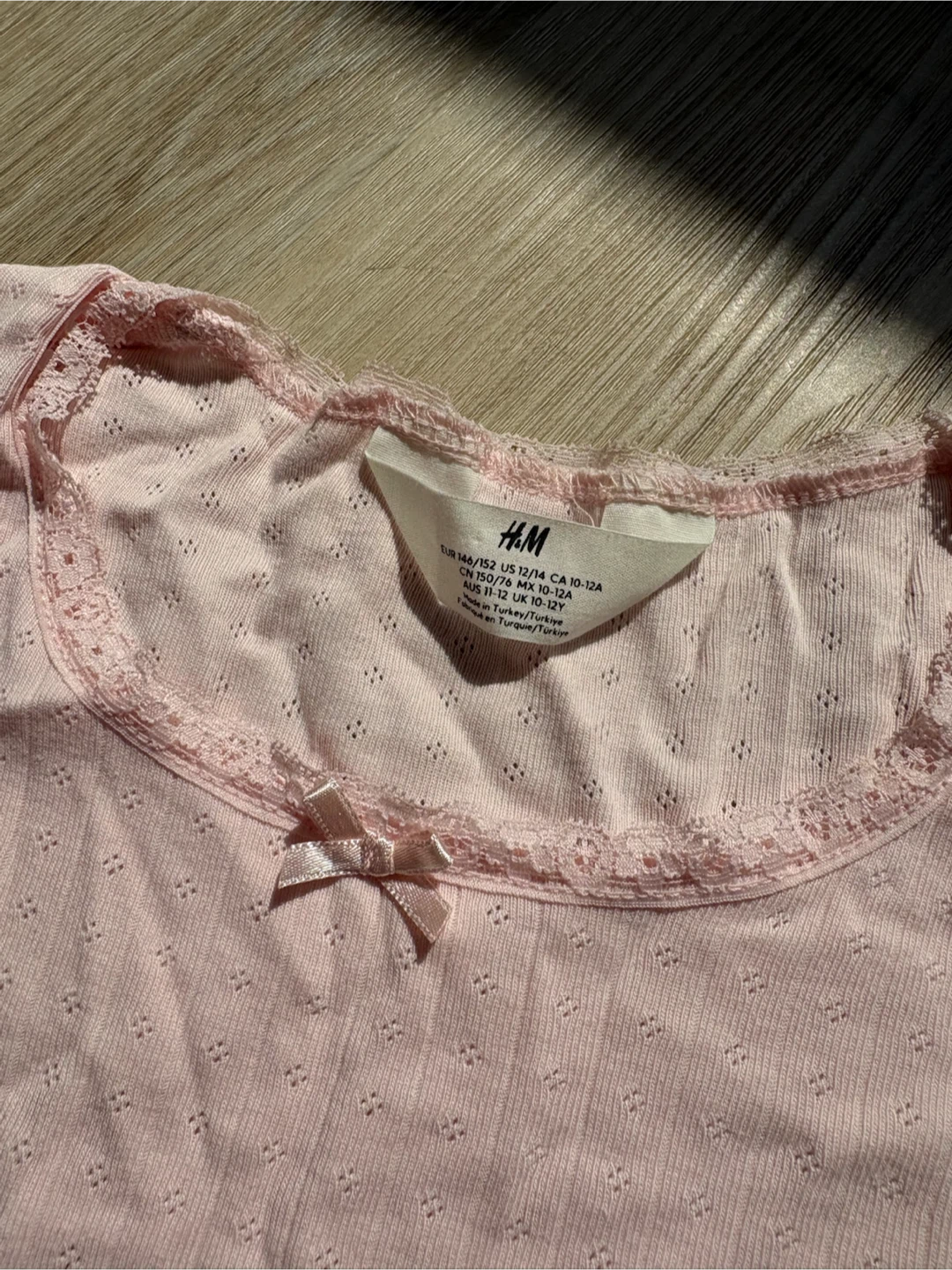 H&M Baby Pink Pointelle Long Sleeve Top 🎀 - photo 2