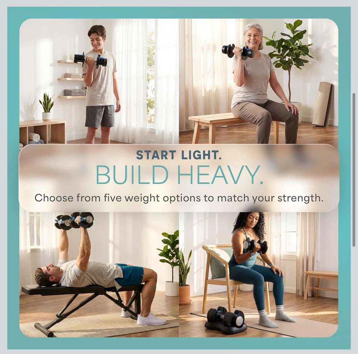 Lifepro 5-in-1 Adjustable Dumbbell Set (5-25 lbs) - photo 4