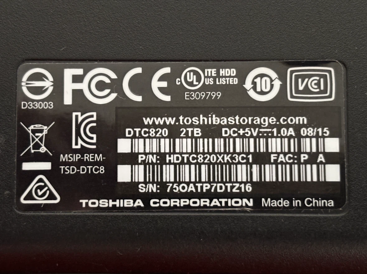 Toshiba Portable External Hard Drive 2TB - photo 2