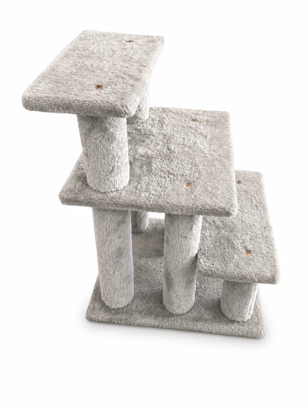 Gray Plush Cat Stairs / Pet Steps – Good Condition