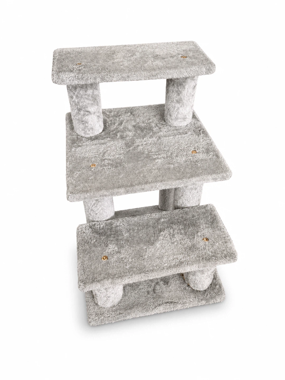 Gray Plush Cat Stairs / Pet Steps – Good Condition - photo 2