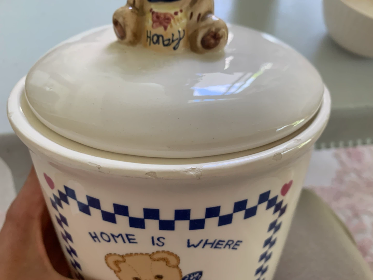 Vintage Teddy Bear Ceramic Cookie Jar - photo 3