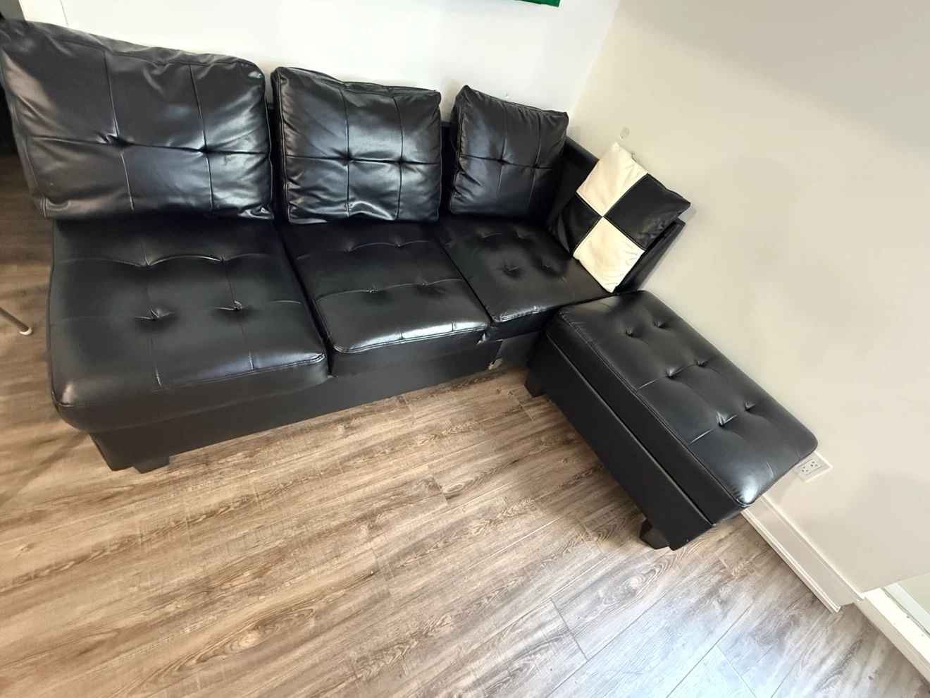 Two 3-Seater Couches & Ottoman Set