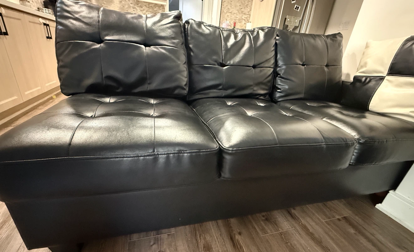 Two 3-Seater Couches & Ottoman Set - photo 2