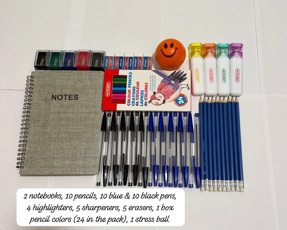 Studio Assorted Colour Pencils, Pens, Pencils & Notebook