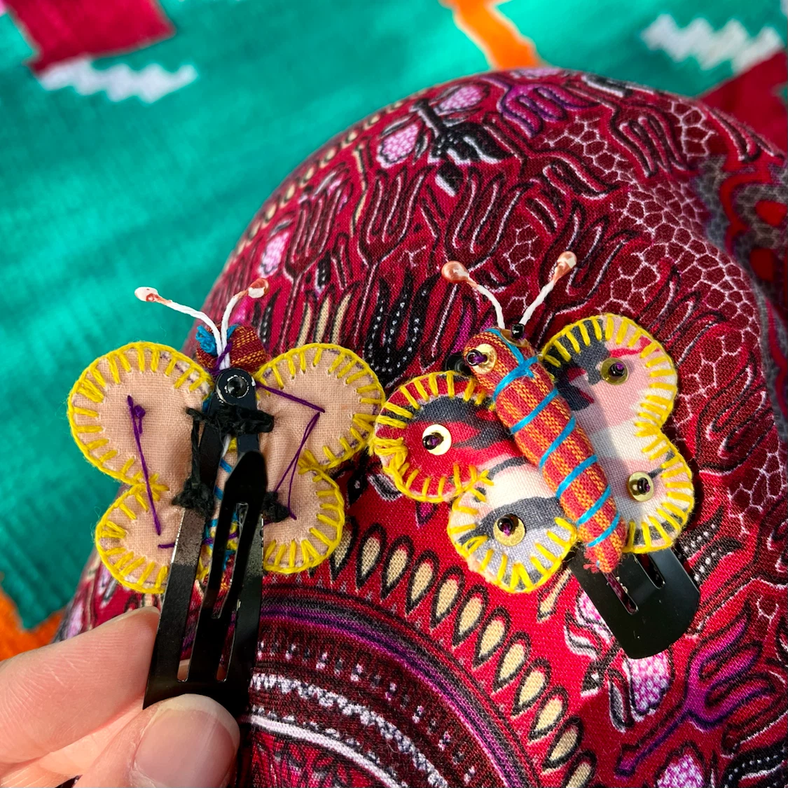 🦋 RARE Handmade Butterfly Hair Clips - photo 2