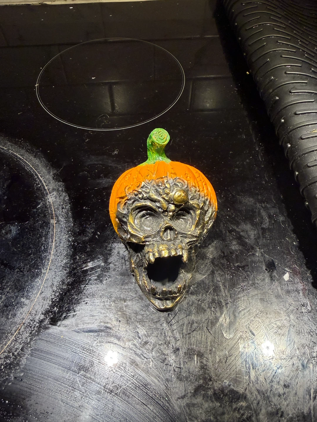 Halloween Skull Pumpkin Figurine