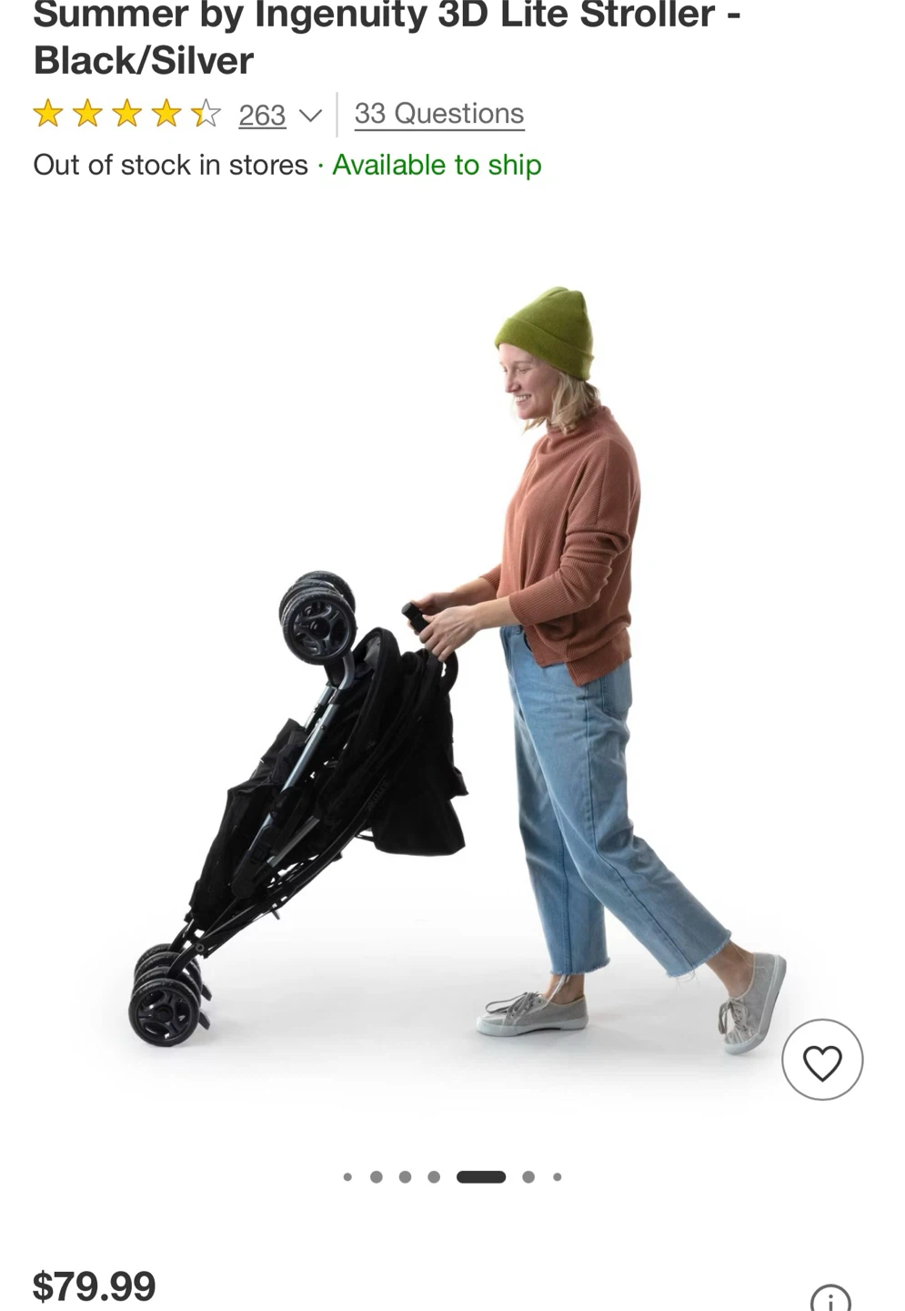 Summer by Ingenuity 3D Lite Stroller - Black/Silver - photo 5