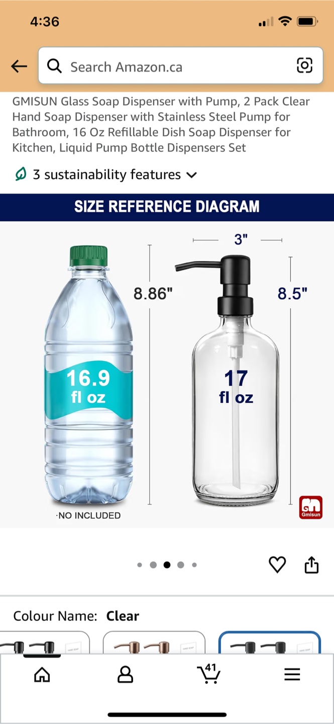 GMISUN Glass Soap Dispenser with Pump - 2 Pack - photo 3