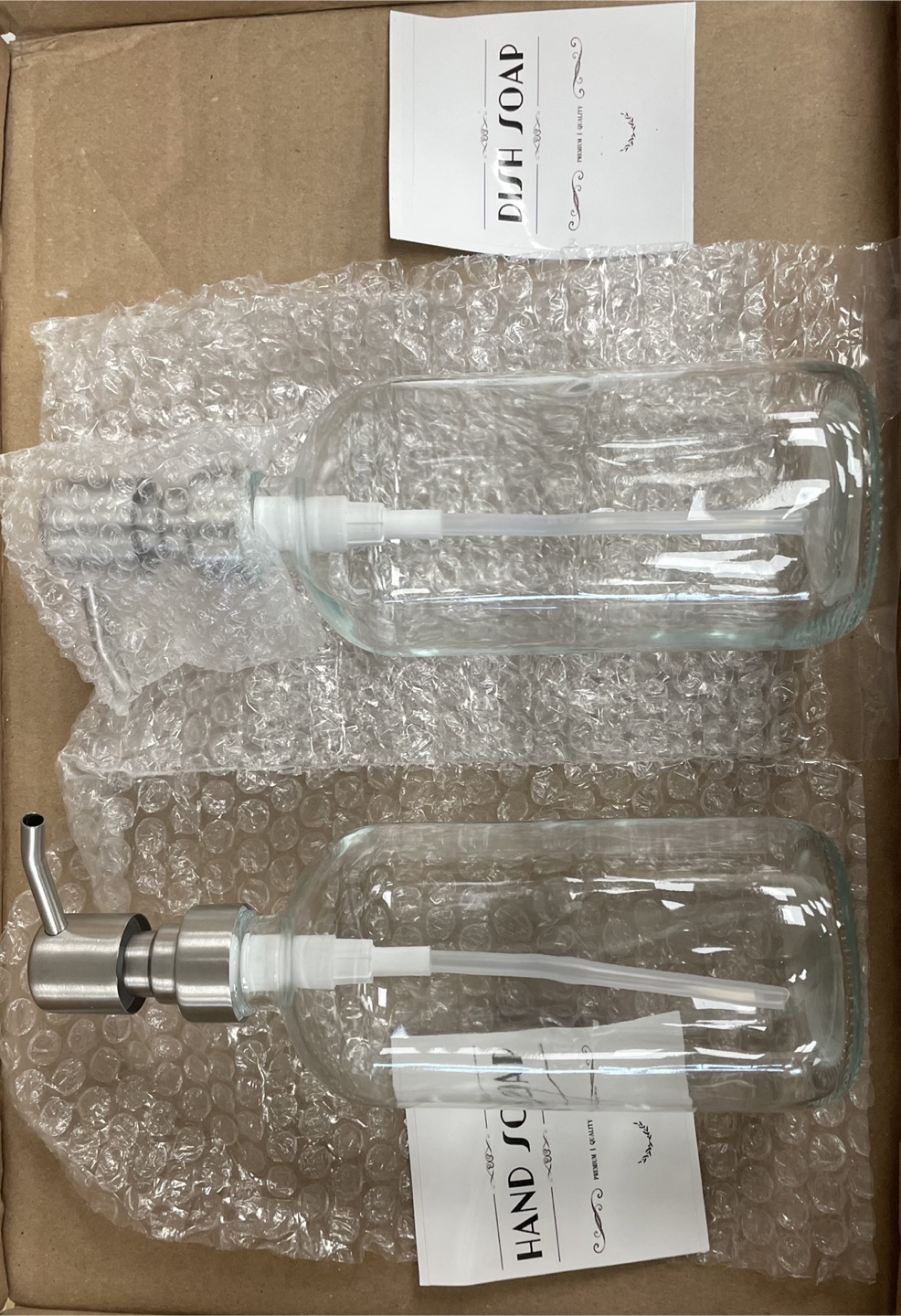 GMISUN Glass Soap Dispenser with Pump - 2 Pack - photo 4